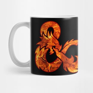 Fire Logo Funny Dungeons And Dragons DND D20 Lover Mug